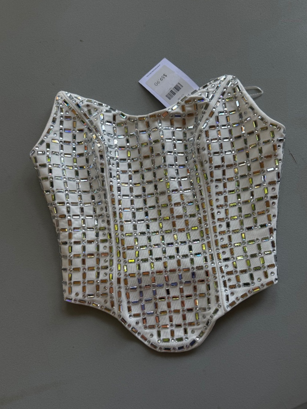 AKIRA Rhinestone Corset Top – XS – NWT ✨